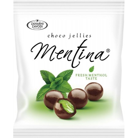 Мармеладно-ментоловые шарики в темном шоколаде Mentina (Zaharni Zavodi), 80 г